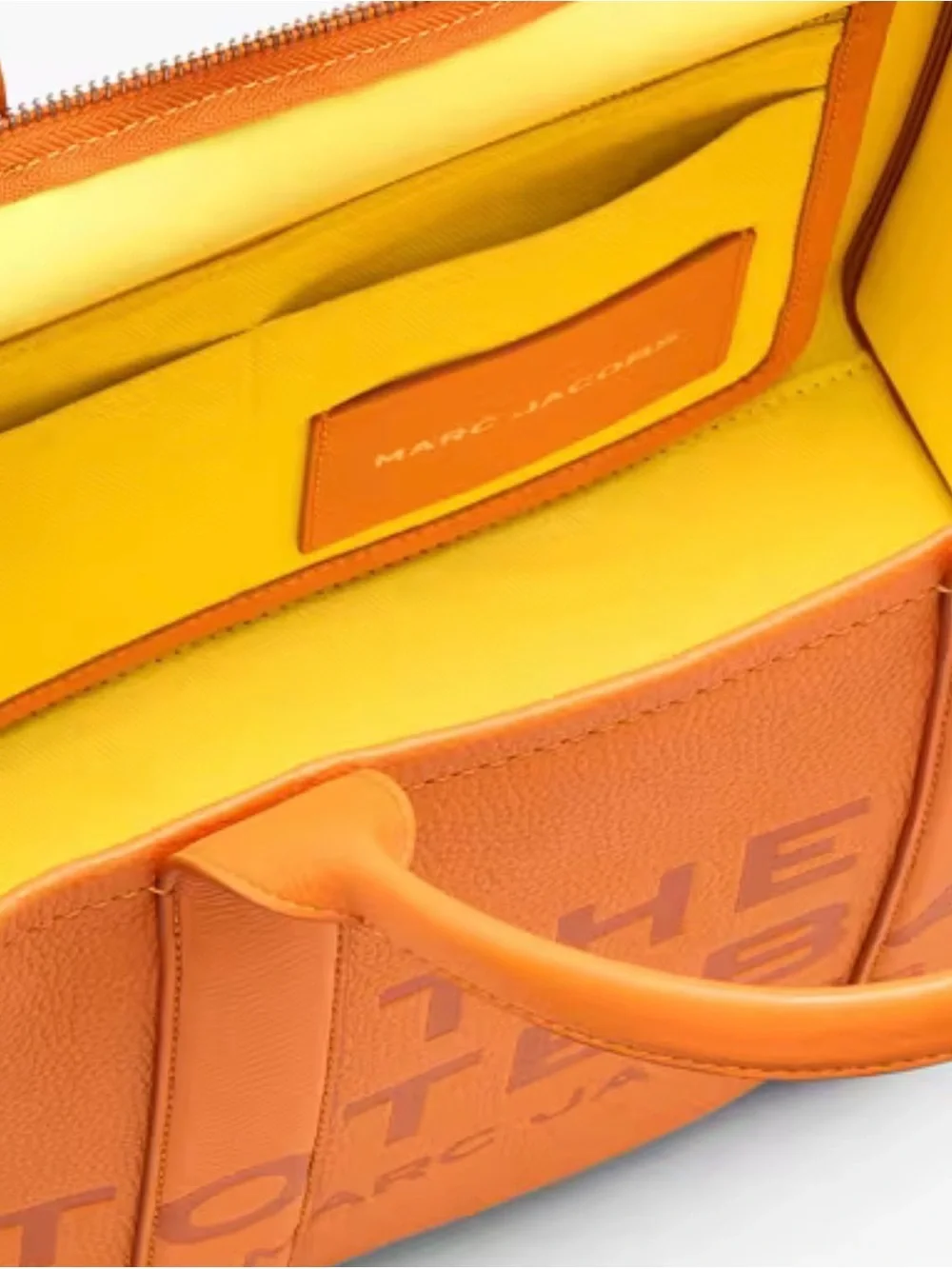 NWT Marc Jacobs The Leather Small Tote Bag - Tangerine Orange still in wrapping